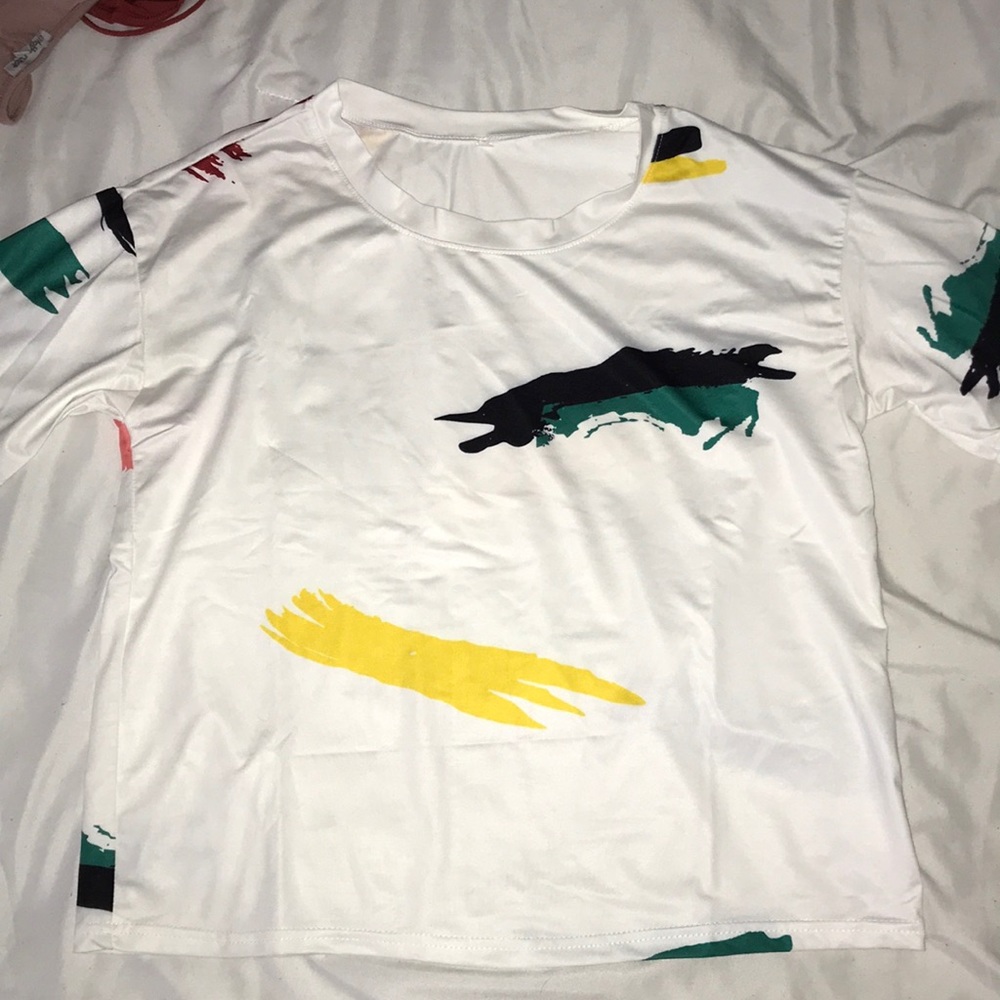 Paint splatted shirt